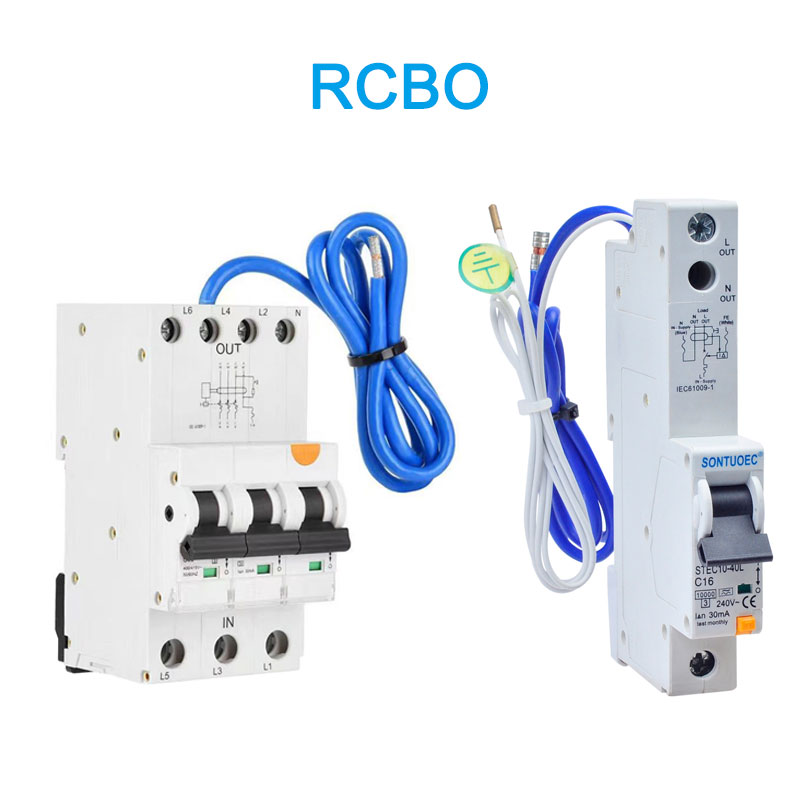 6ka 3p + n игрури ноҳияи гардиши (AC) RCBO-ро бо кабел
